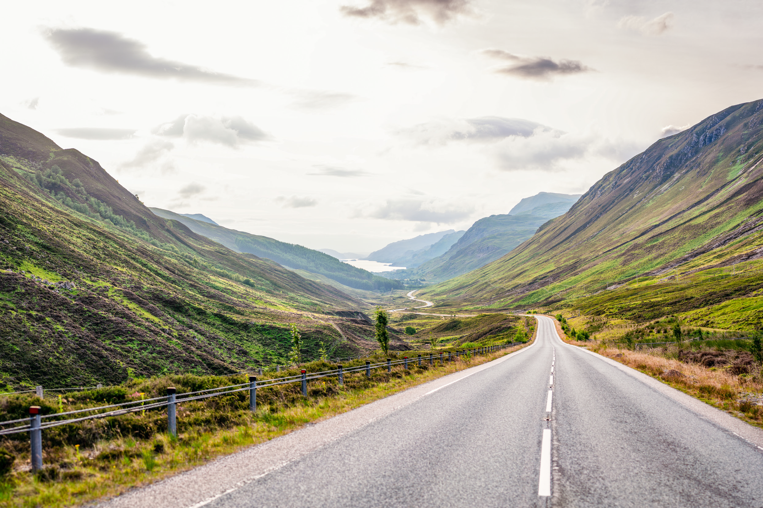 Road down valley
