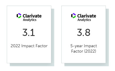 2022 Impact Factor of 3.1, & 5-year Impact Factor of 3.8