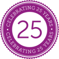 25th anniversary badge